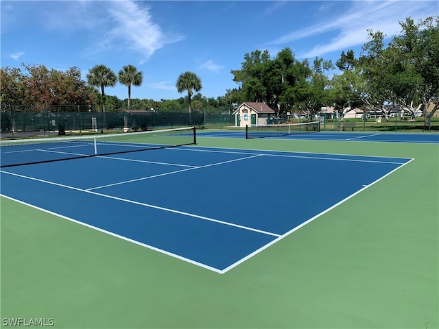 view of tennis court