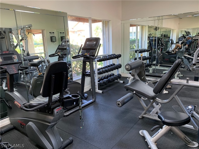 view of exercise room