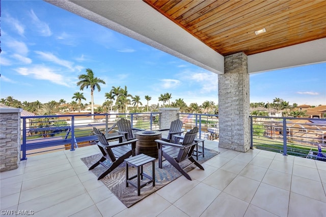 view of patio / terrace featuring a balcony