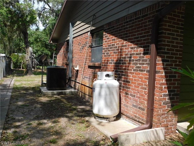 view of property exterior featuring central air condition unit