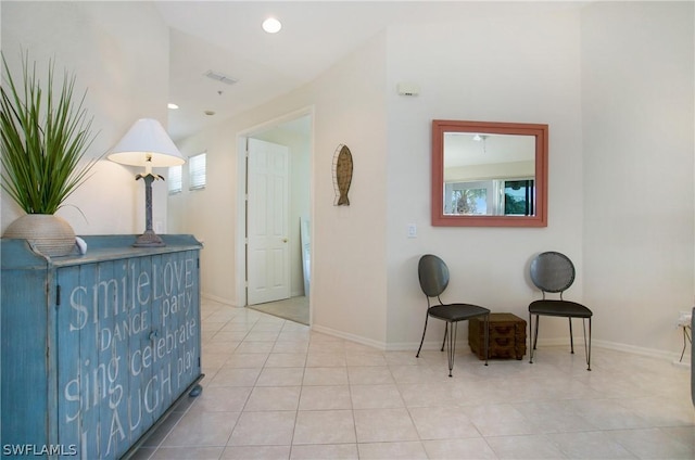 4690 Hawks Nest Way Unit E-204, Naples, FL 34114 - hallway featuring tile patterned floors and recessed lighting