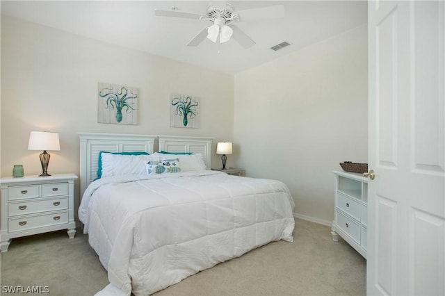 4690 Hawks Nest Way Unit E-204, Naples, FL 34114 - bedroom with light carpet and ceiling fan