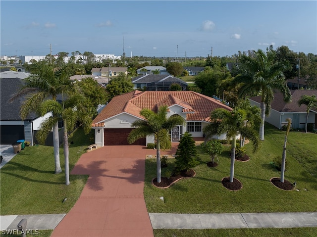 view of front of property with a front yard