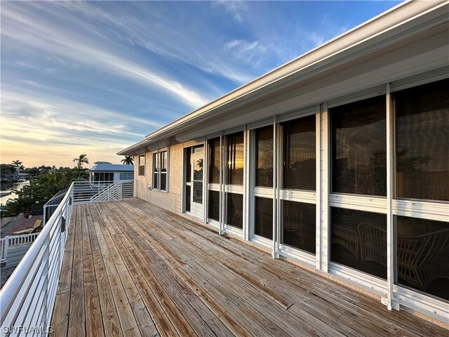 view of deck at dusk