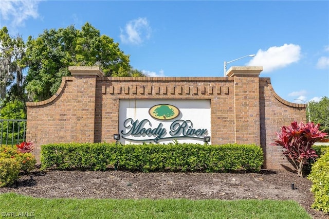 view of community sign