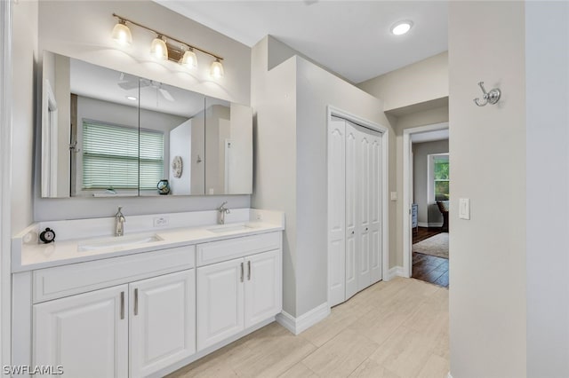 bathroom with vanity