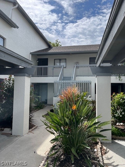 exterior space with a balcony