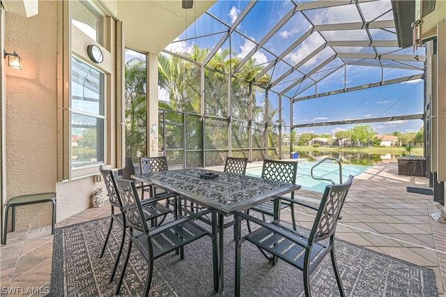 view of sunroom