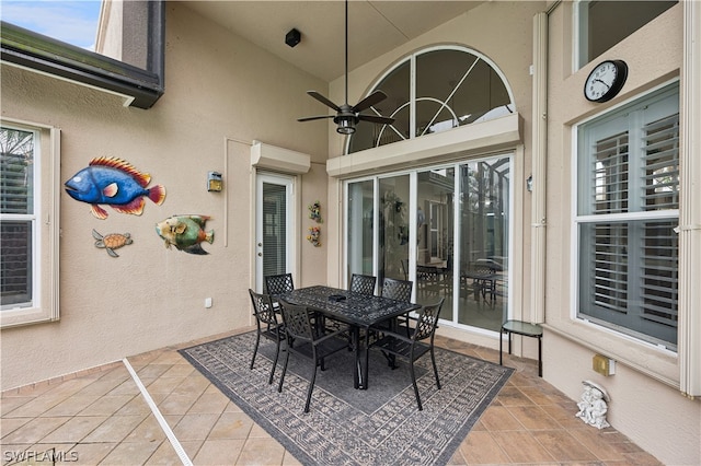 view of patio / terrace with ceiling fan