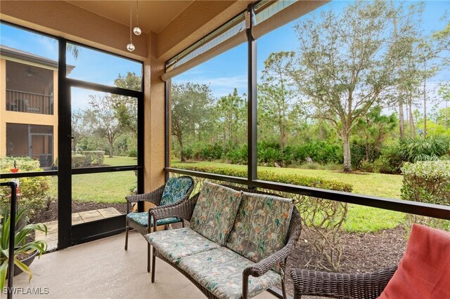 sunroom with a wealth of natural light