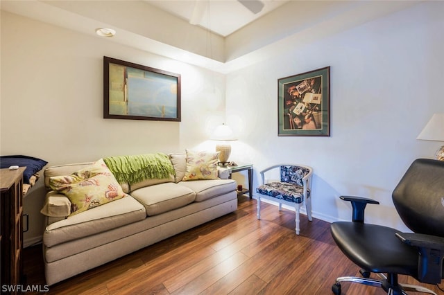 interior space featuring dark hardwood / wood-style floors