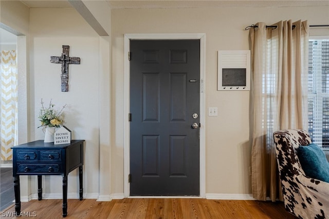 entrance foyer featuring light wood-type flooring