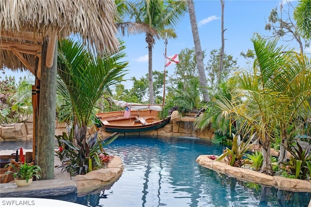 view of pool featuring a patio area