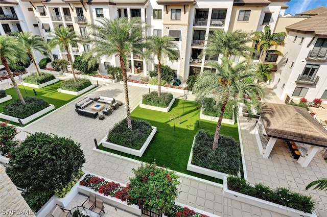 view of community with a gazebo