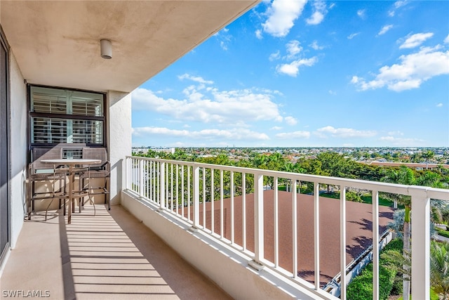 view of balcony