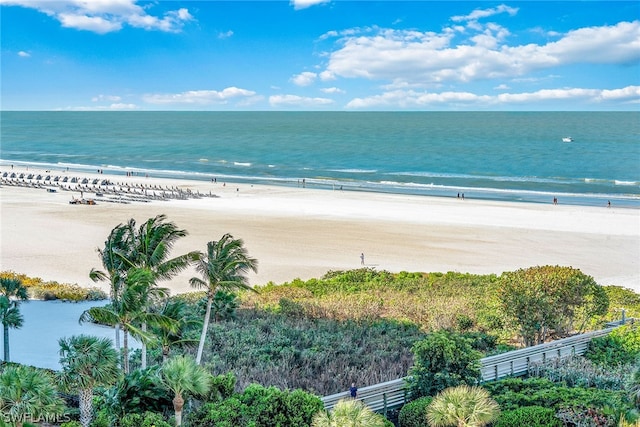 property view of water with a view of the beach