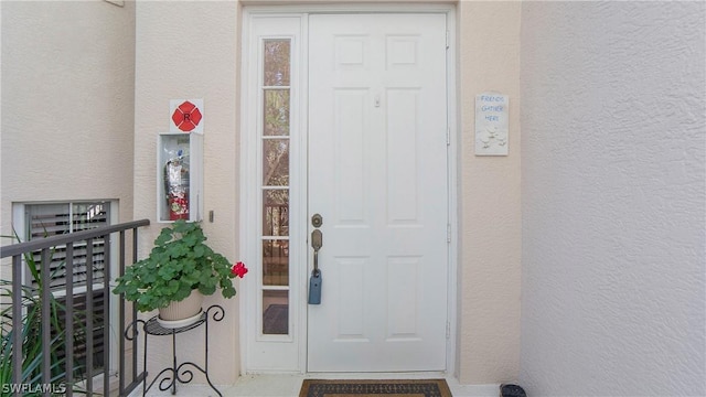 view of doorway to property