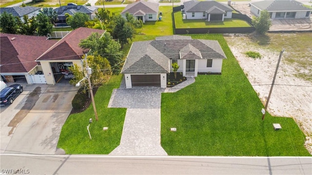 aerial view featuring a residential view