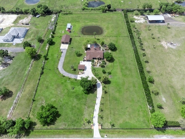 bird's eye view featuring a rural view