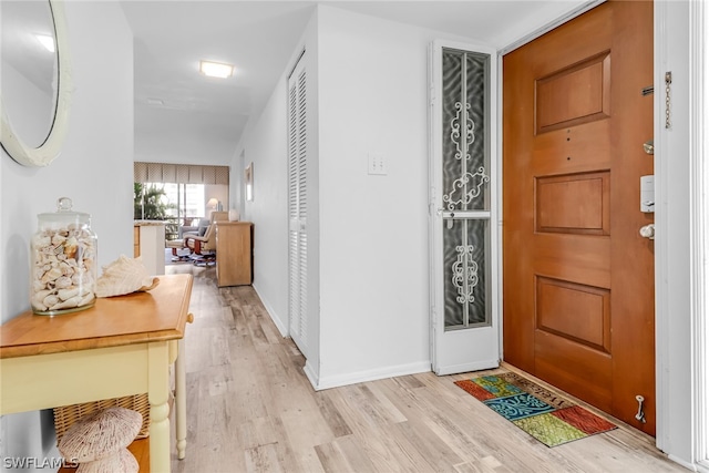 interior space with light wood-type flooring