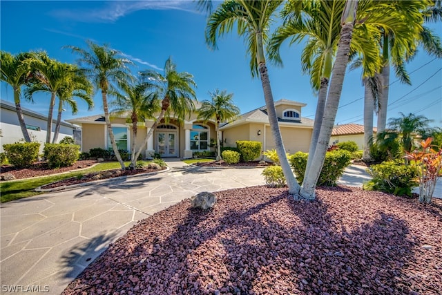 view of front of home featuring french doors