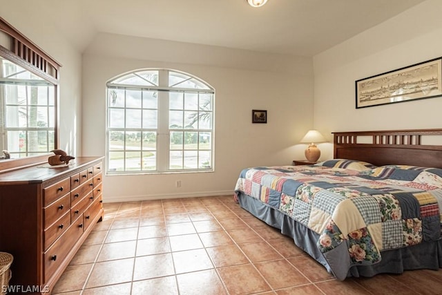 view of tiled bedroom