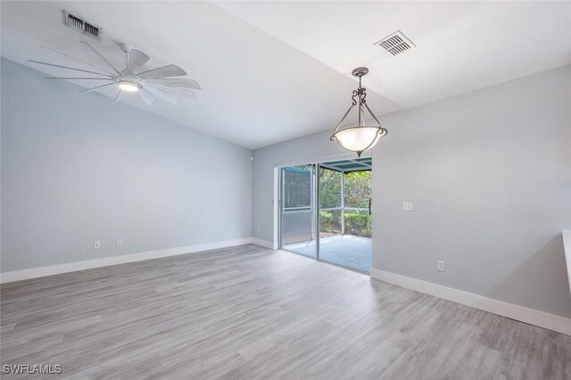374 Dover Pl Unit 803, Naples, FL 34104 - empty room featuring baseboards, light wood finished floors, and visible vents