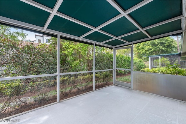 374 Dover Pl Unit 803, Naples, FL 34104 - unfurnished sunroom with coffered ceiling