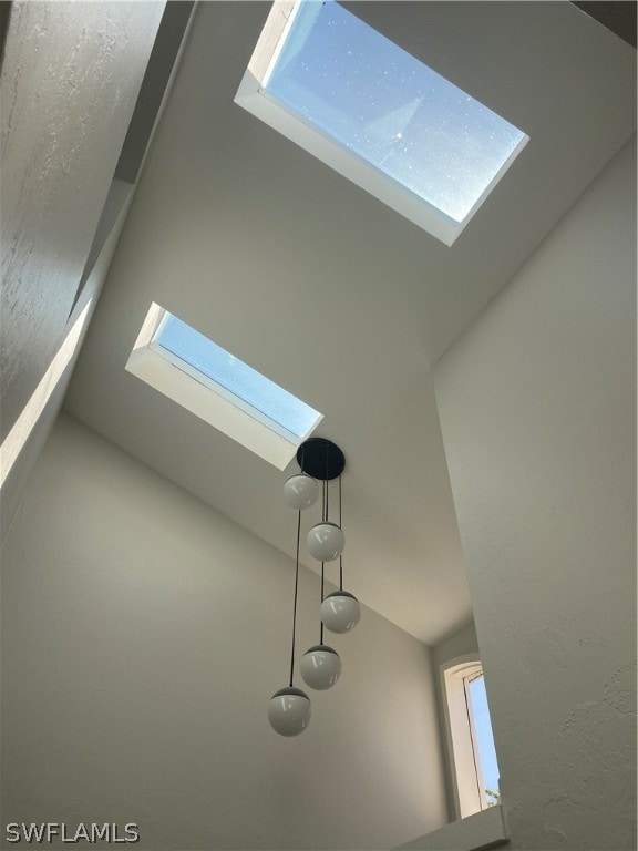 room details with a skylight