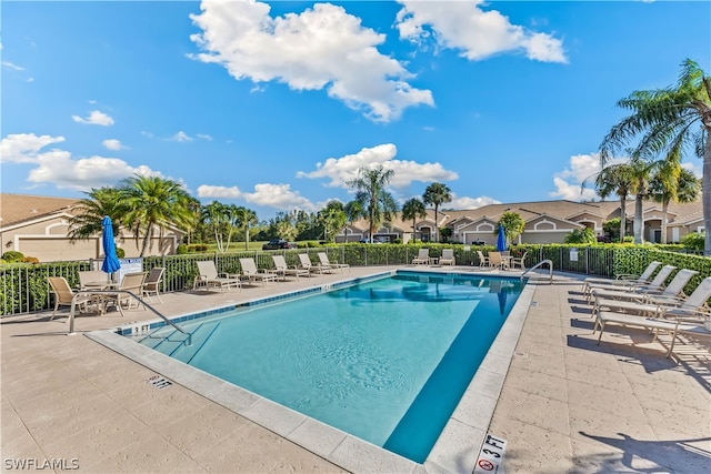 view of pool with a patio area