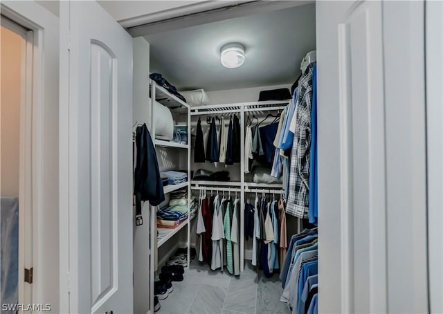 view of walk in closet