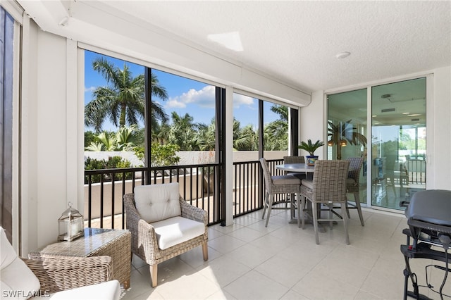 view of sunroom