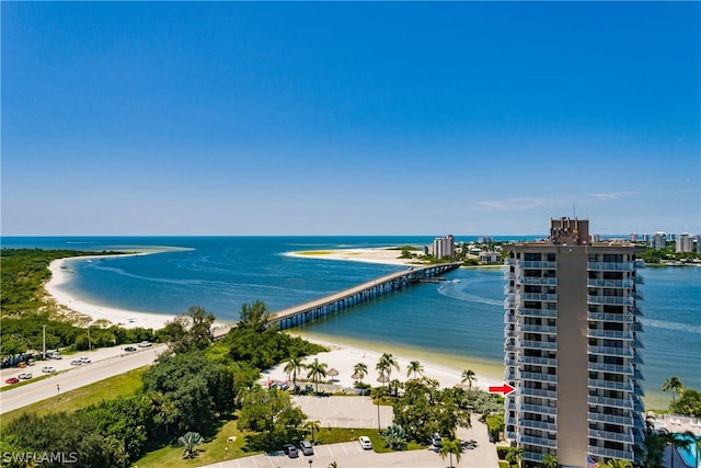 water view featuring a beach view