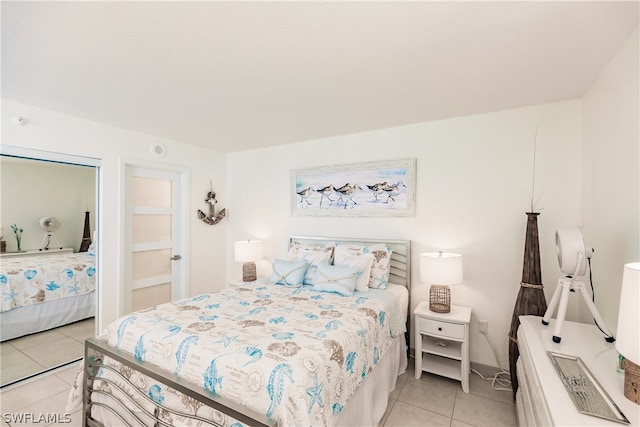 view of tiled bedroom