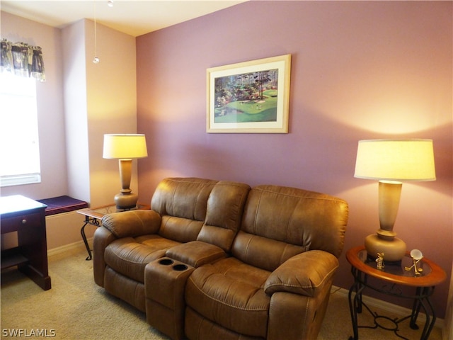 view of carpeted living room