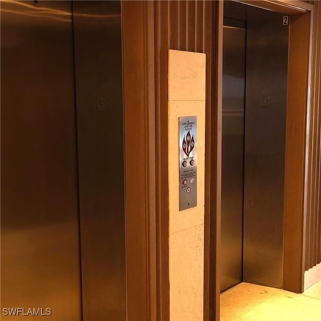 details featuring elevator