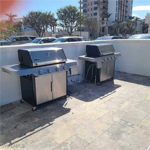 view of patio featuring area for grilling