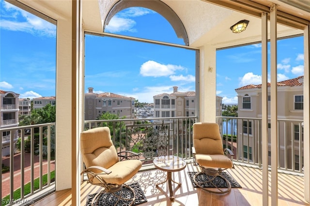 view of sunroom