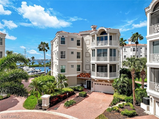 view of building exterior with a garage