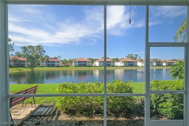 view of water feature