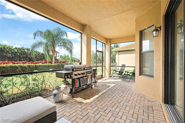 view of sunroom