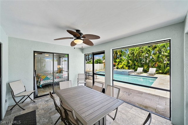 view of sunroom