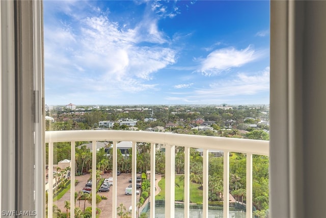 view of balcony