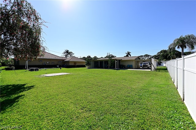 view of yard with a patio