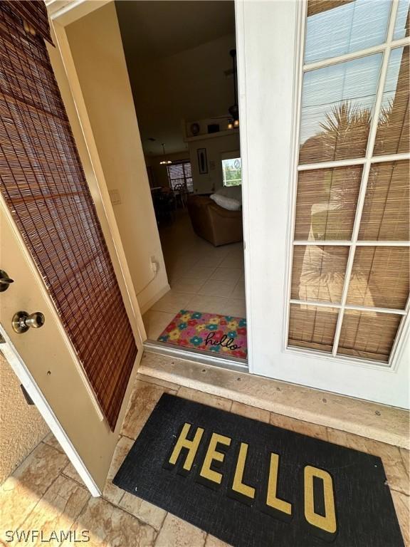 view of doorway to property