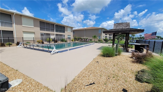 view of pool with a patio