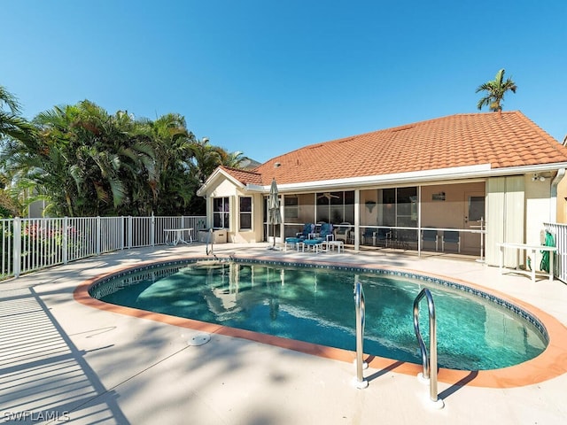 view of pool with a patio