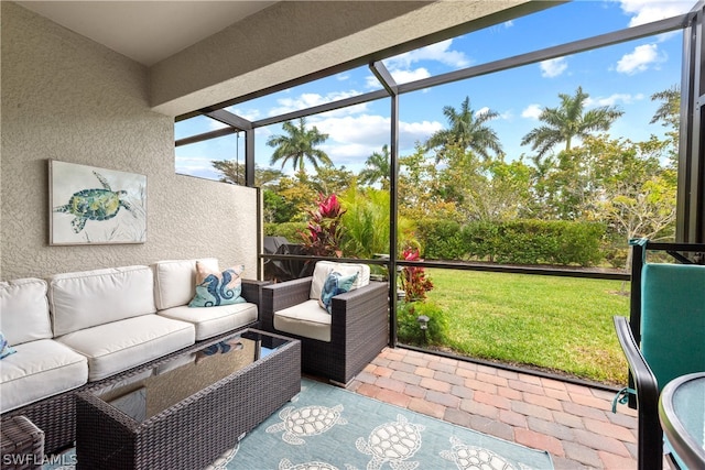 view of sunroom