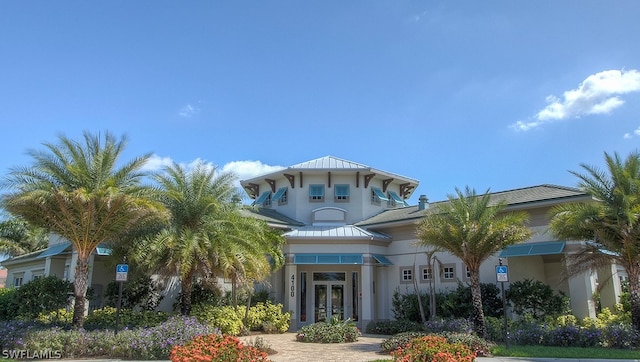 view of front of property with french doors