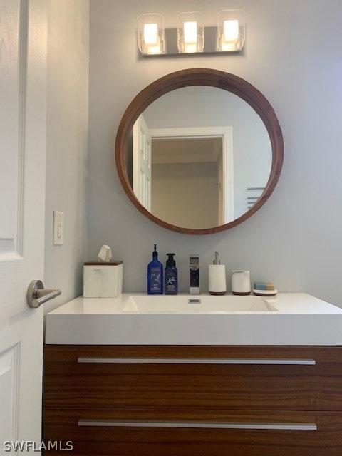 bathroom with oversized vanity